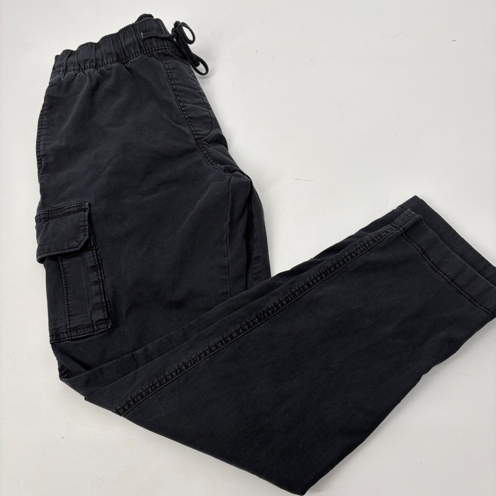 Hollister Slim Cargo Drawstring Chino Utility Pants Men's XS Dark Gray Epic Flex